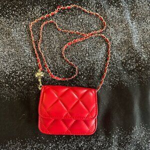 SHEIN Red Quilted Mini Bag